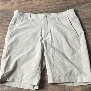 Under Armour Men's Beige Flat Front Shorts
